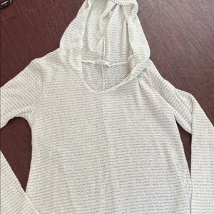 Acemi Cream Textured Hoodie